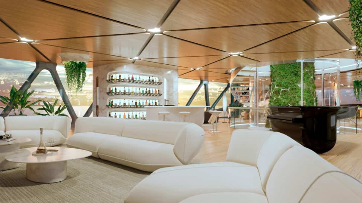 A hydroponic garden will be at the core of the Pegasus Superyacht