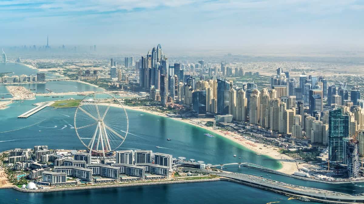 a birds-eye view of the amazing Dubai cityscape