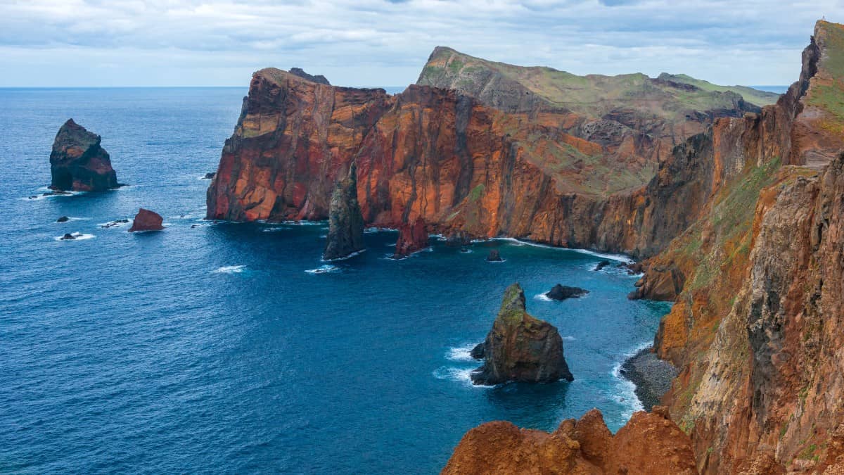 Dramatic cliffs and ocean views in Madeira, Portugal