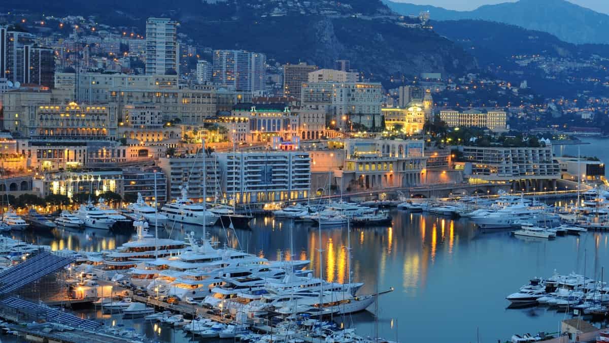 Stunning view of Monte Carlo Harbor, Monaco