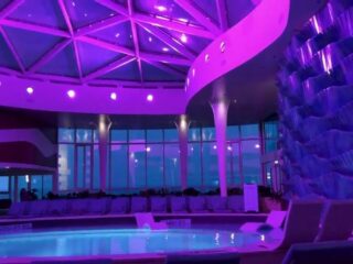 The pools aboard the Celebrity Edge
